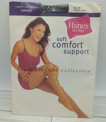 Pantimedias Hanes Soft Comfort Support clásicas azul marino talla EF Foto 1 de 4