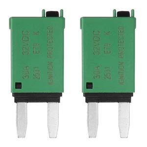 Fusibile Ripristinabile Manuale,E79 32V DC 30A ATC/ATO Fusibile Ripristino Lama Manuale, Confezione da 2 - Foto 1 di 6