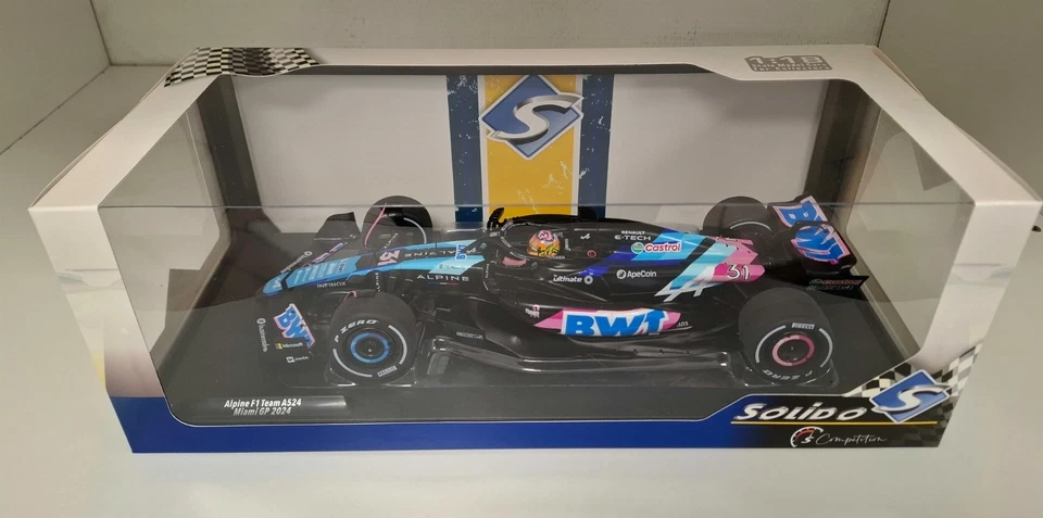 PROMO Alpine F1 Team A524 MIAMI GP 2024 E.OCON 1/18 Solido Scatola Originale - Immagine 1 di 4
