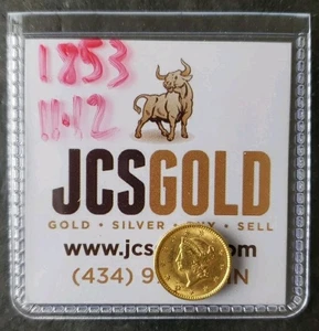 1853 $1 Liberty Head Gold Dollar - Picture 1 of 3