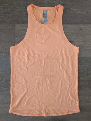 Camiseta sin mangas larga Lorna Jane algodón espalda corredora - naranja neón / XS Foto 1 de 4