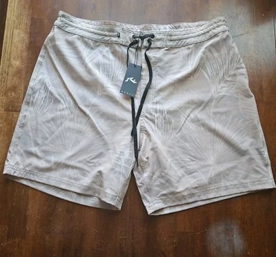 Rusty  Jay Palm Fixed Taupe  Board Shorts Mens Size 36  Stretch New - Image 1 of 4