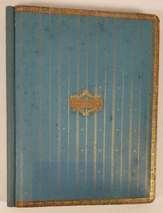 Vintage Unique Blue Gold Fabric Covered Recipe Book Family Recipes A74 - Bild 1 von 12