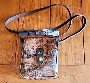 Disney Dooney & Bourke Skizze braun Leder Brief Umhängetasche Handtasche - Bild 1 von 16