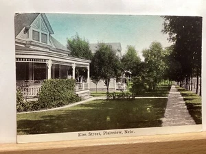 Elm Street: Plainview, NE - Vintage Postkarte - Bild 1 von 3