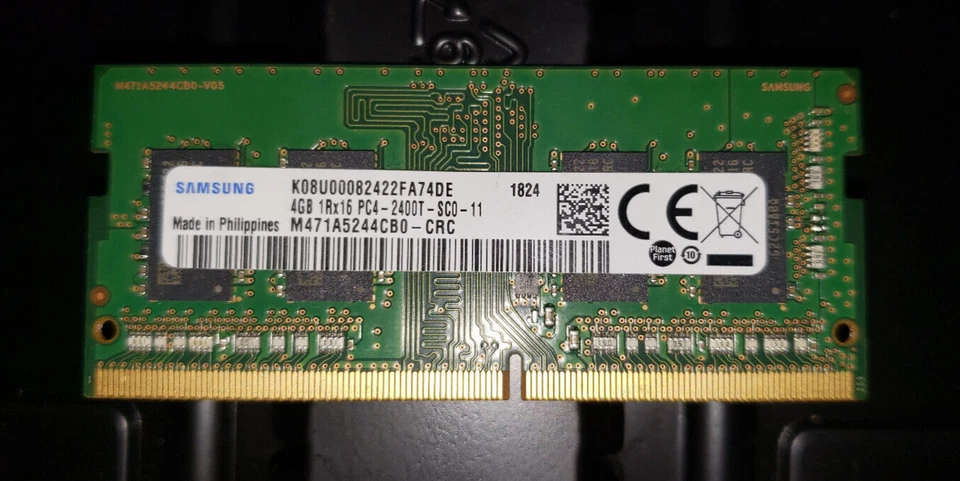 Samsung 4Gb 1Rx16 PC4-2400T SODIMM Laptop Memory - M471A5244CB0-CRC - Image 1 of 1