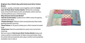 Cat & Jack Girls 10 pack Cotton Briefs Size 4 - Picture 1 of 7