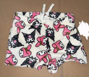 SANRIO Kuromi and My Melody FLEECE PAJAMA PJ SHORTS SIZE XS S M L XL NEW - Picture 1 of 1
