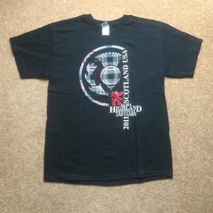 Ladies New Black T Shirt Features Alma USA Highland Festival And Games  2011 - Picture 1 of 6