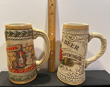 LOT. 2 Stroh's Beer Heritage Series (IV and VI) Beer Steins. NEW. Ships FREE