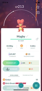 Pokemon TRADE - #240 Magby !! Safe, Cheap & Fast !! - Picture 1 of 1