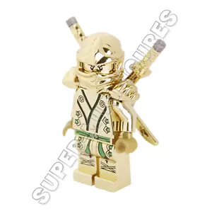 Minifigurka Ninjago Lloyd złoty chrom (custom MOC ) - Zdjęcie 1 z 6