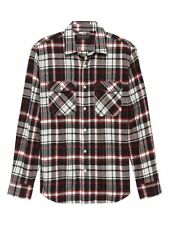 Banana Republic Men's Standard Fit Flannel Shirt Size XS NWT Red White Plaid BR