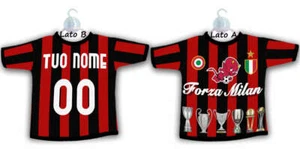 Mini T-Shirt X AUTO personalizzabile nome Forza milan Diavolo rosso nero - Foto 1 di 1