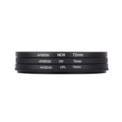72mm +CPL+ND8 Filter Kit Polarizer Neutral Density for Nikon   K2A9 - Image 1 of 4