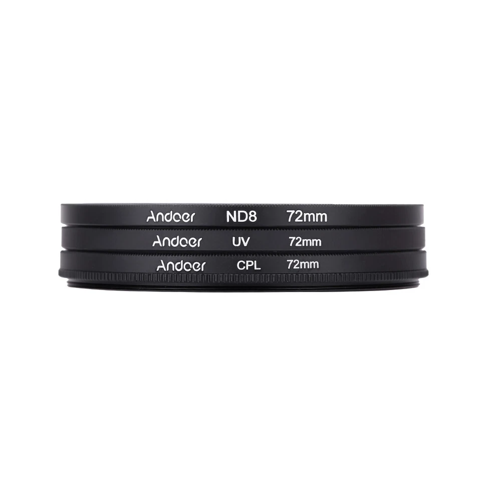 72mm +CPL+ND8 Filter Kit Polarizer Neutral Density for Nikon   K2A9 - Image 1 of 4