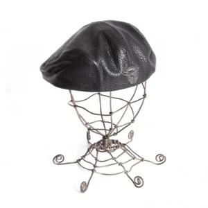 Jean Paul GAULTIER Buffalo Embroidery Cowhide Flat Cap Size F(K-138391) - Picture 1 of 11