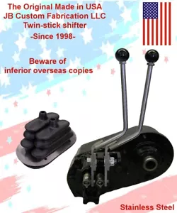 Jeep D-300 STAINLESS TWINSTICK SHIFTER W/BOOT PN D300J - Picture 1 of 2