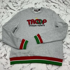 Suéter de cuello redondo gris tropa para hombre | rojo | verde nuevo con etiquetas - Imagen 1 de 3