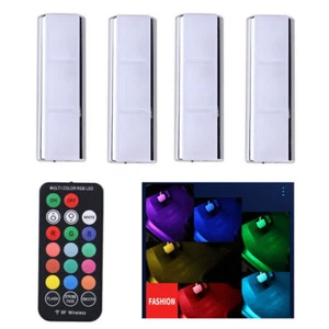 4 x Auto Interieur RGB LED Wireless Remote Umgebungsfußlicht Dekoration Zubehör - Bild 1 von 11