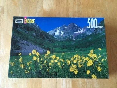 Maroon Bells Colorado 500 Piece Rose Art Encore Jigsaw Puzzle #06052 1993 - Image 1 of 3