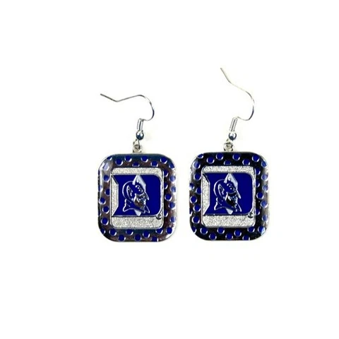 Duke Blue Devils NCAA Polka Dot Style Dangle Earrings Cover