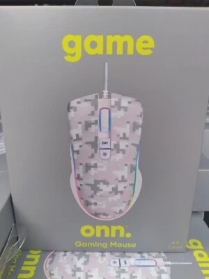 *NEW* Onn Gaming Mouse w/ Attached USB Power Cable LED lighting DPI Adjustable  - Image 1 of 3