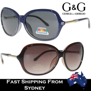 Womens Fashion Sunglasses Brown Gradient Lens Round Oval Frame Gold Endpiece - Picture 1 of 6