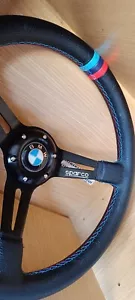 Volante Deportivo Universal, Desplazado, de Cuero, Diámetro 35cm BMW - Imagen 1 de 2
