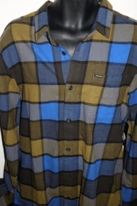 ¡NUEVO! Camisa de franela a cuadros con botones Volcom Caden para hombre talla XL calce moderno - Imagen 1 de 4