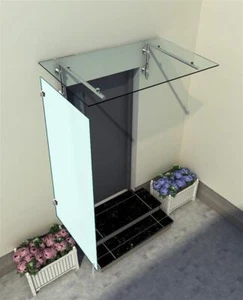 Glaszentrum Hagen - 80x200x80 cm Seitenteil für Glasvordach - VSG Glas 9,54mm - - Bild 1 von 10