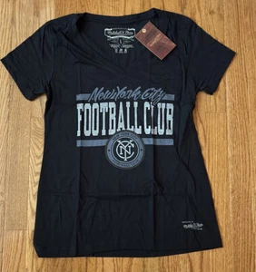 New York City NYC FC Mitchell & Ness Women's MVP Bar Graphic Shirt Large NWT $36 - Picture 1 of 1