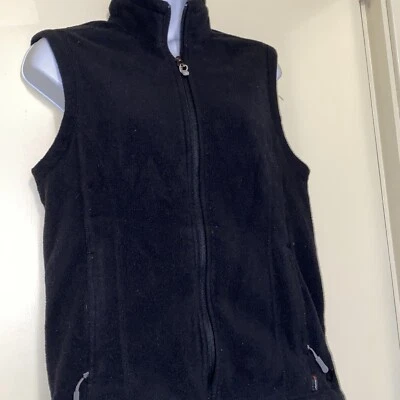 Chaleco polar sin mangas negro Gander Mountain Polartec para mujer talla mediana Foto 1 de 4