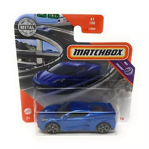 Matchbox No 47 Corvette C8 2020 blue short blister card MBX Superfast 2020 - Picture 1 of 1