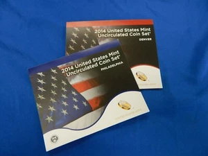 2014 US Mint UNCIRCULATED 28 Coin Set 14 Philadelphia & 14 Denver - Picture 1 of 3