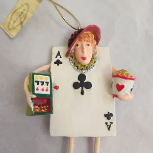Mark Roberts Woman Club Ace Spielkartenspielautomat Weihnachtsschmuck ISTZUSTAND - Bild 1 von 8