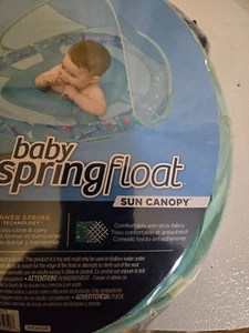 SwimWays- Baby Spring Float Sun Canopy Pool Float Blue - Picture 1 of 3