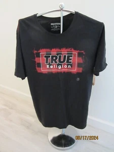 True Religion Black & Red Plaid Box SS Crew Neck Tee, Size: 3XL, $69 MSRP - Picture 1 of 9