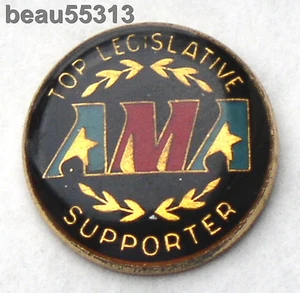 ⭐AMA AMERICAN MOTORCYCLIST ASSOCIATION "TOP LEGISLATIVE SUPPORTER" HAT VEST PIN - Picture 1 of 1