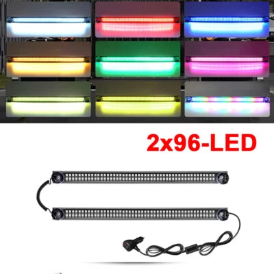 2x96-LED Auto Blitzlicht Frontblitzer Warnleuchte Dash Strobe Notfall Warnung - Bild 1 von 4