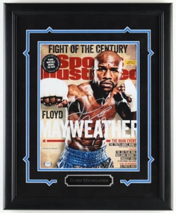 Ziege Floyd Mayweather Jr signiert 19x23 individueller Rahmen Foto PSA HOLO & COA - Bild 1 von 2