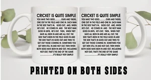 CRICKET IS QUITE SIMPLE funny mug gift mug birthday - Foto 1 di 1