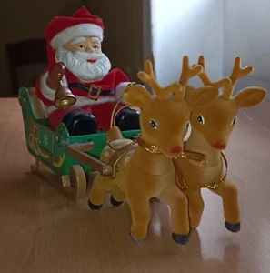 Babbo Natale Animato E Musicale Con Renne - Foto 1 di 15