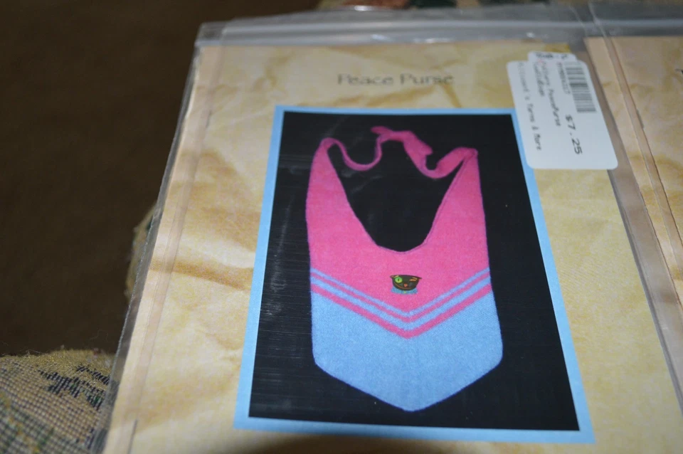 Two Old Bags Knitting Pattern Peace Purse Felted Handbags  - Image 1 of 1