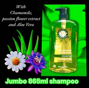 Champú de brillo manzanilla Herbal Essences + aloe, flor de la pasión JUMBO 865 ml - Imagen 1 de 24
