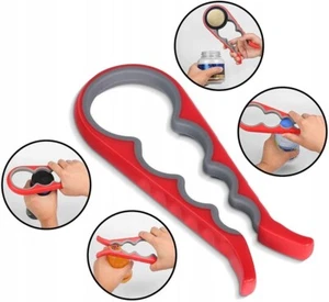 4 in 1 Mehrzweck Handglas Dose Flaschendeckelöffner Twist Tool leicht zu greifen Küche - Bild 1 von 9