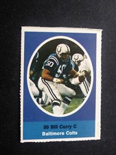 1972 Sunoco Football Stamp: NNO Bill Curry - Baltimore Colts (EX)