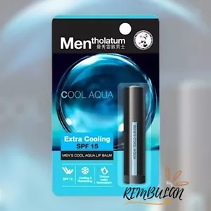 Mentholatum Men's Cool Aqua Cooling Lip Care 3.5g Lip Balm for Moisturizing Lip - Picture 1 of 7