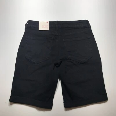 Pantalones Cortos SO Juniors Talla 5 Nuevos con Etiquetas Tiro Bajo Negro Favorito Bermudas 9" Entrepierna Elástica Foto 1 de 4