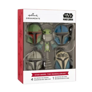 Hallmark Star Wars: The Mandalorian Mini Weihnachtsbaum Topper & Ornament Set - Bild 1 von 6